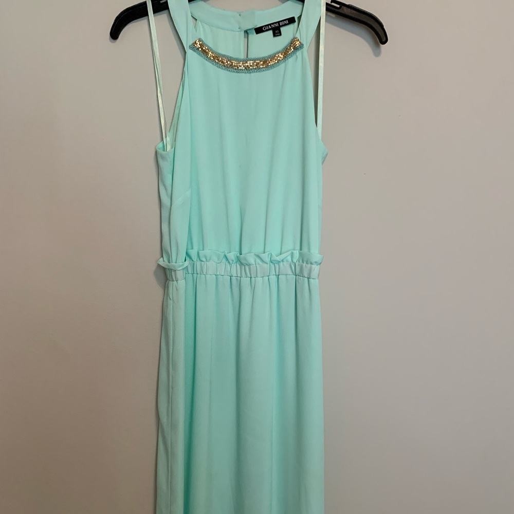 Gianni Bini Seafoam Prom Maxi Dress